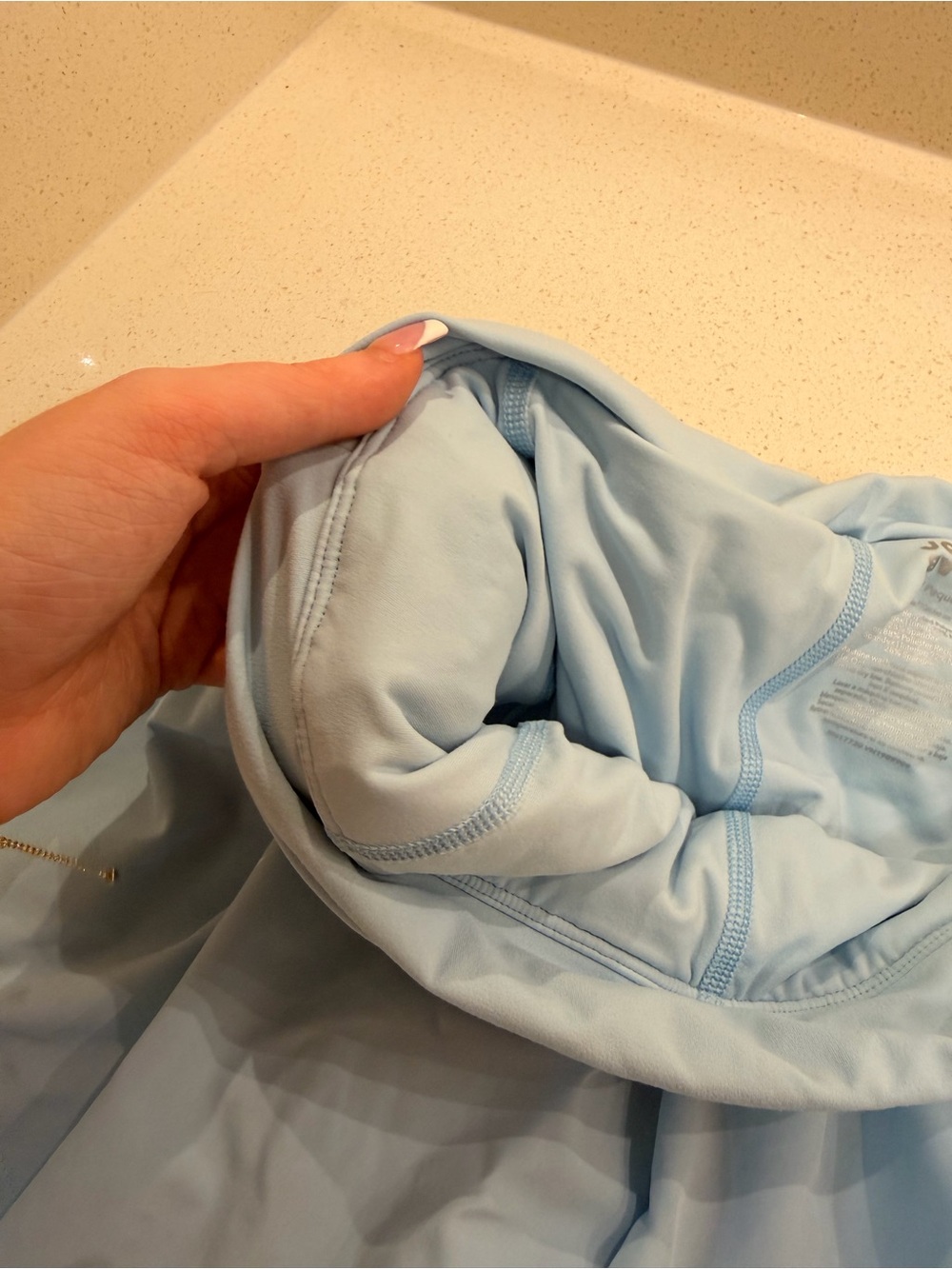 JoyLab Light Blue Fold-Over Waist Athletic Shorts - Picture 4 of 8